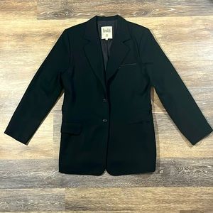 Vintage Parallel 3 Button Roll Blazer w/ Side Cinches and Zip Pocket